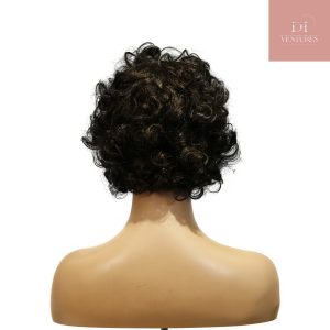 center wig machine made black wig remy hair tc002