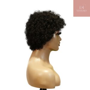 center wig machine made black wig remy hair h023