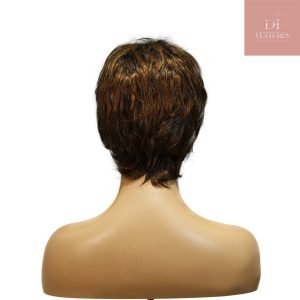 center wig machine made black wig remy hair tc066