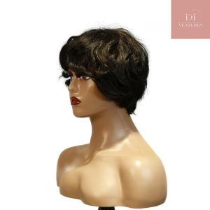 center wig machine made black wig remy hair tc16