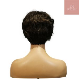 center wig machine made black wig remy hair tc041