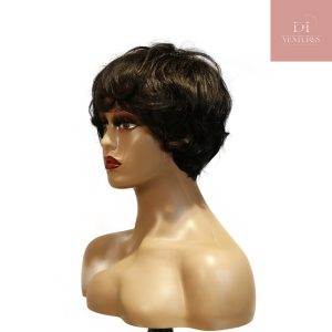 center wig machine made black wig remy hair tc041