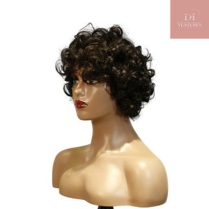 center wig machine made black wig remy hair tc002