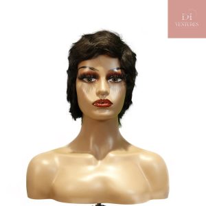 center wig machine made black wig remy hair h001