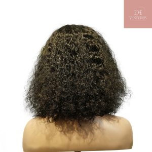 center wig machine made black wig remy hair tc047