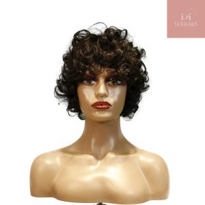 center wig machine made black wig remy hair tc002