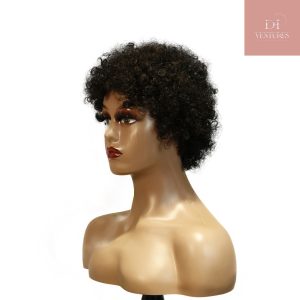 center wig machine made black wig remy hair h023