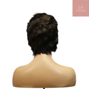 center wig machine made black wig remy hair h001