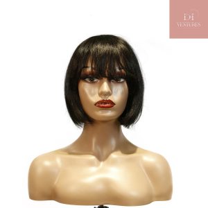 center wig machine made black wig remy hair tc027