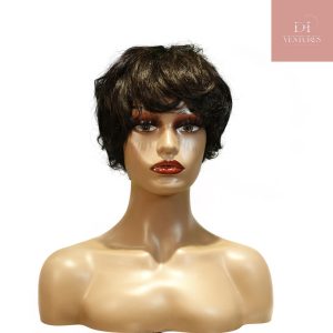 center wig machine made black wig remy hair tc041
