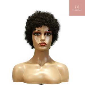 center wig machine made black wig remy hair h023