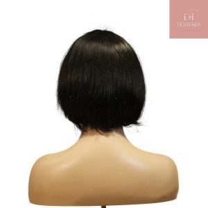 center wig machine made black wig remy hair h009