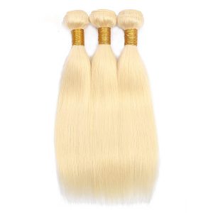 center wig remy hair 613 straight bundles brazilian weaving