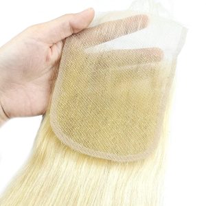 center wig remy hair 4x4 straight closure 613