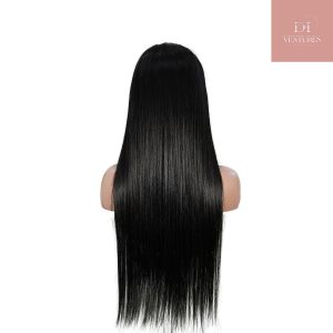 center wig natural black remy hair 6x7 lace closure straight human hair wig