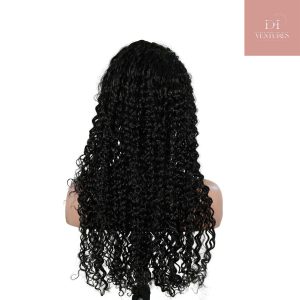 center wig natural black remy hair 6x7 lace closure deep wave human hair wig
