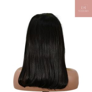center wig 13x4 straight bob lace front wig natural black asian raw hair