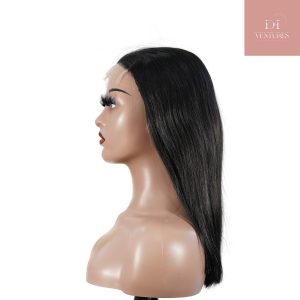 center wig natural black asian raw hair 5x5 hd lace closure straight bob human hair wig