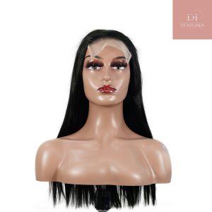 center wig natural black remy hair 5x5 lace closure straight human hair wig