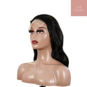 center wig natural black remy hair 5x5 lace closure body wave human hair wig