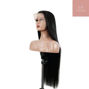 center wig 13x4 straight lace front wig natural black remy hair