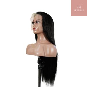 center wig 13x6 double drams straight lace front wig black remy hair