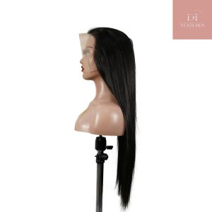 center wig 13x6 double drams straight lace front wig black remy hair