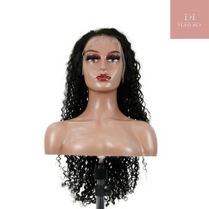 center wig natural black asian raw hair 13x6 hd lace front wig deep wave human hair wig