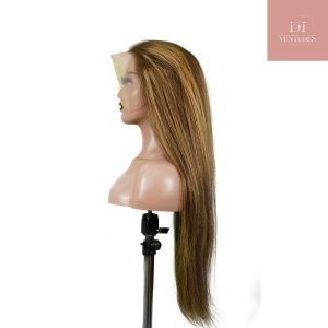 center wig 13x4 straight lace front wig m4&27 highlight remy hair 26 inch