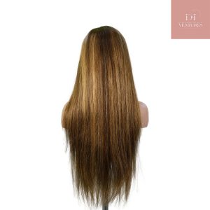 center wig 13x4 straight lace front wig m4&27 highlight remy hair 26 inch