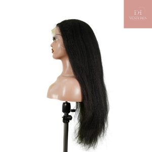 center wig 13x4 yaki straight lace front wig black remy hair
