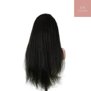 center wig 13x4 yaki straight lace front wig black remy hair
