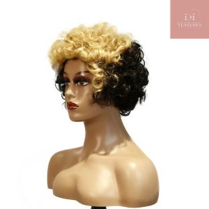 center wig machine made black wig remy hair tc004
