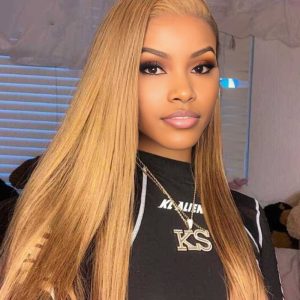 center wig 13x4 straight lace front wig 27 honey blonde remy hair