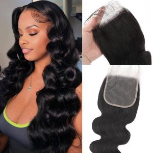 center wig remy hair 5x5 body wave closure