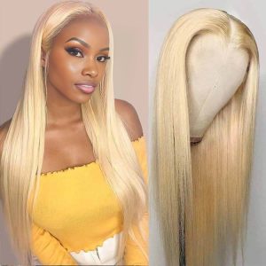 center wig 13x4 straight lace front wig 613 remy hair